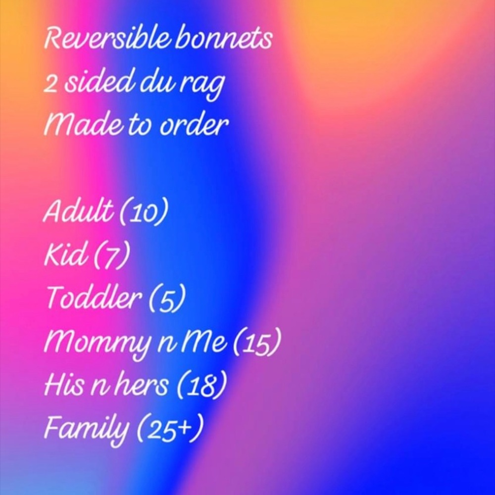 Bonnets and headwear